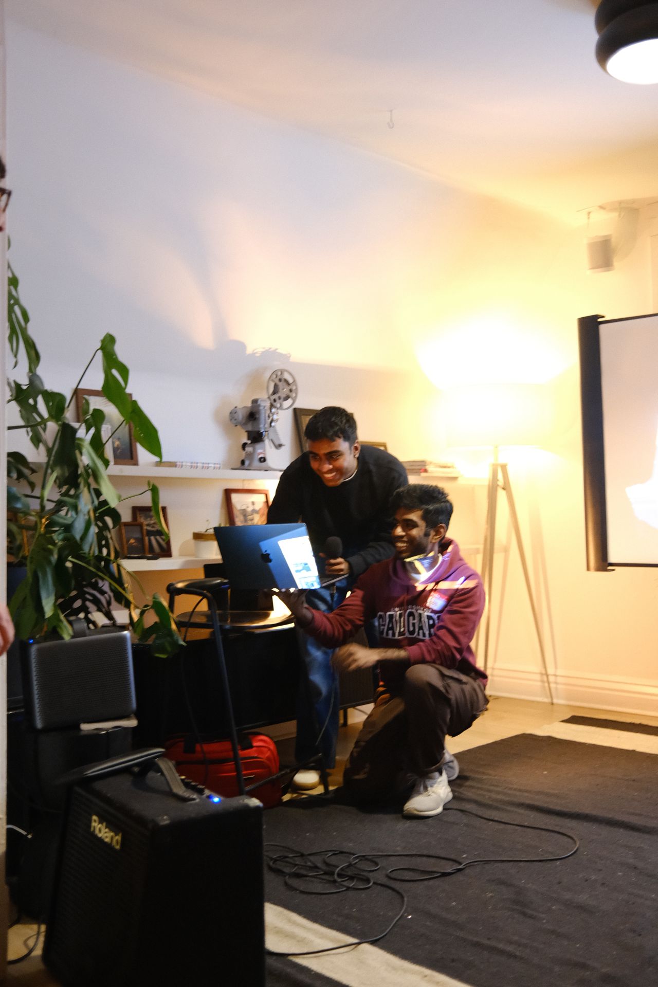 Hand controlled multiplayer game demo at Cursor Hackathon